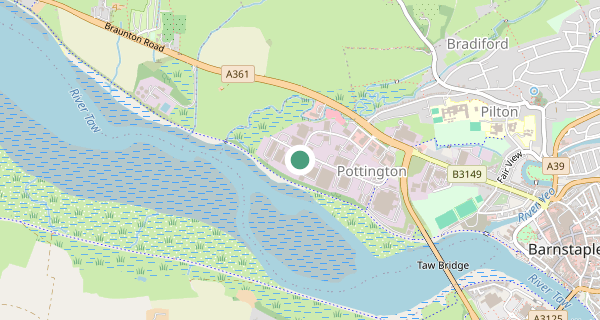 Map of the area around Barnstaple driving test centre, EX31 1AB