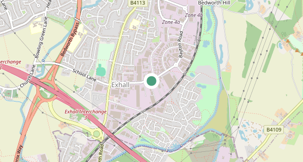 Map of the area around Coventry driving test centre, CV7 9EJ