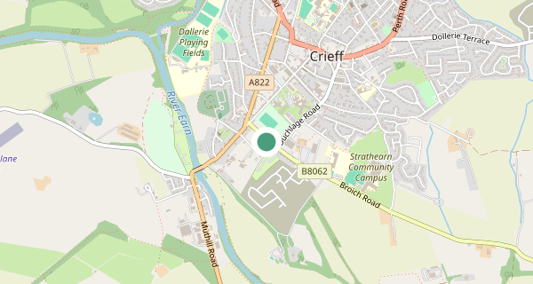 Map of the area around Crieff driving test centre, PH7 3SB