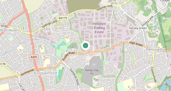 Map of the area around Dudley driving test centre, DY6 7YE