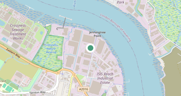 Map of the area around Erith (London) driving test centre, DA17 6LJ