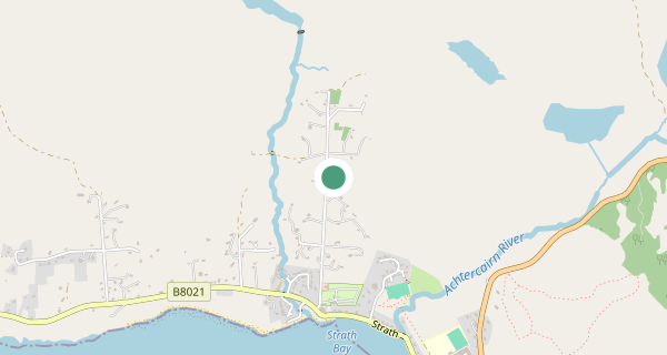 Map of the area around Gairloch driving test centre, IV21 2BX