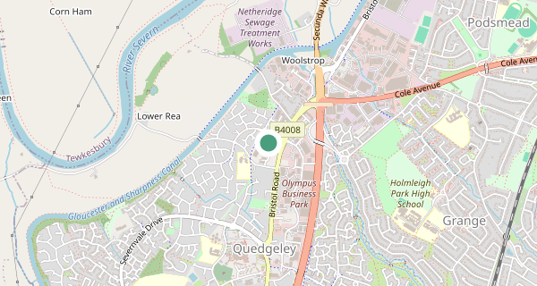 Map of the area around Gloucester driving test centre, GL2 4LY