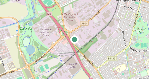 Map of the area around Grangemouth driving test centre, FK3 8WJ