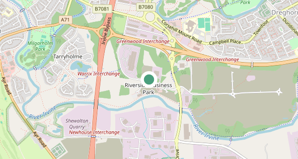 Map of the area around Irvine driving test centre, KA11 5DJ