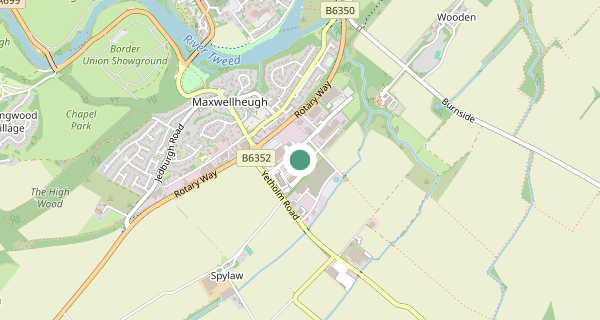 Map of the area around Kelso driving test centre, TD5 8DW