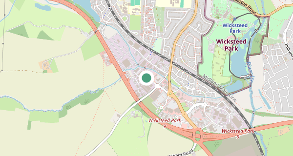 Map of the area around Kettering driving test centre, NN15 6NL