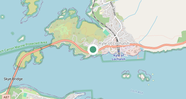 Map of the area around Kyle of Lochalsh driving test centre, IV40 8BP