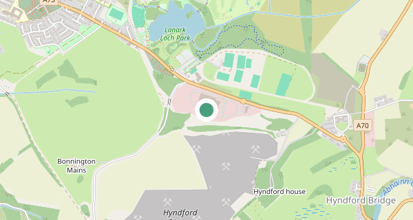 Map of the area around Lanark driving test centre, ML11 9AX