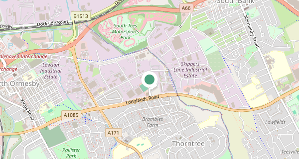 Map of the area around Middlesbrough driving test centre, TS3 8TE