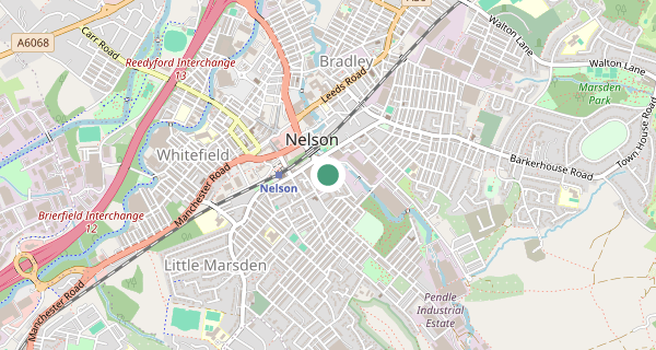 Map of the area around Nelson driving test centre, BB9 9BT