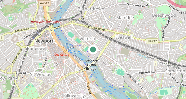Map of the area around Newport (Gwent) LGV driving test centre, NP19 0WF
