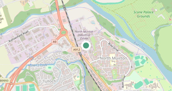 Map of the area around Perth (Arran Road) driving test centre, PH1 3DZ