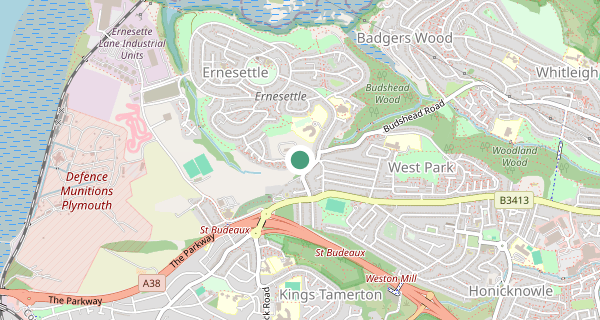 Map of the area around Plymouth LGV driving test centre, PL5 2QZ