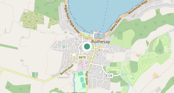 Map of the area around Rothesay driving test centre, PA20 0DG