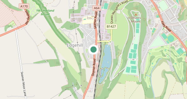 Map of the area around Scarborough driving test centre, YO12 4AY