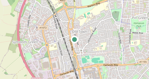 Map of the area around Stevenage driving test centre, SG1 3DT