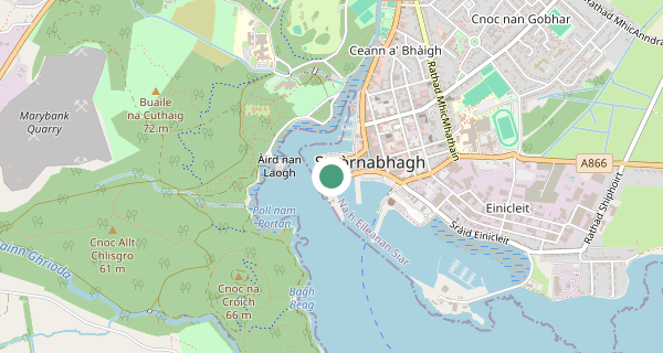 Map of the area around Stornoway LGV driving test centre, HS1 2XX