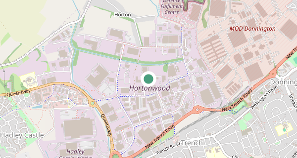 Map of the area around Telford driving test centre, TF1 7FR