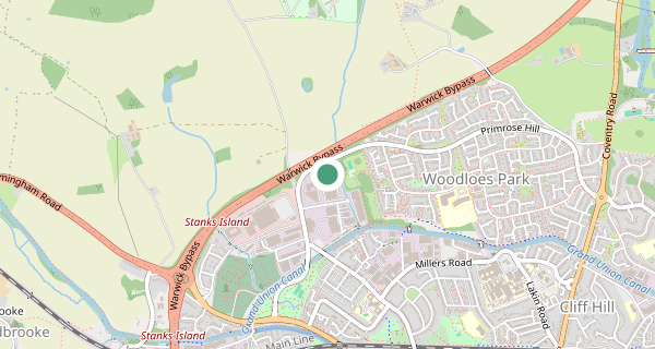 Map of the area around Warwick (Wedgenock House) driving test centre, CV34 5AP