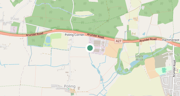 Map of the area around Worthing LGV driving test centre, BN18 9PY